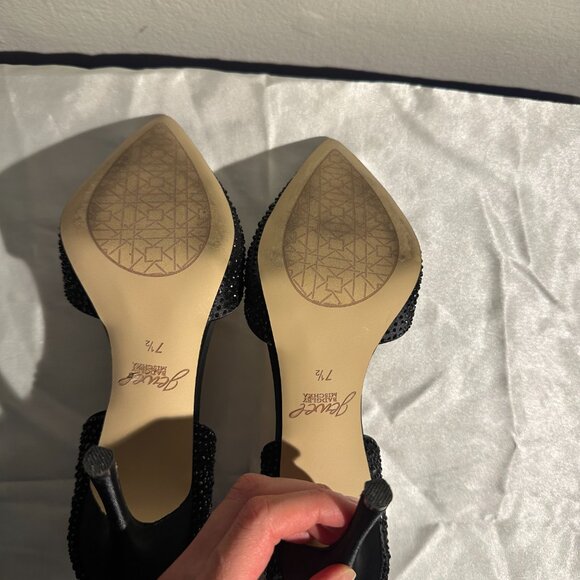 Jewel by Badgley Mischka Black Crystal Heels – Size 7.5 - Picture 5 of 8